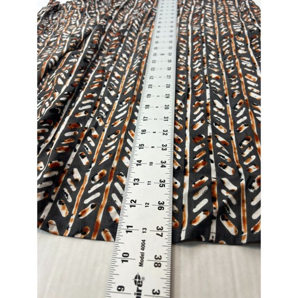 Marianne 100% Rayon Midi Dress Sleeveless Relaxed Fit Aztec Geometric Black 3X - Picture 6 of 10